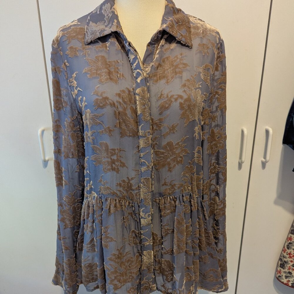 Sundance burnout velvet shirt
